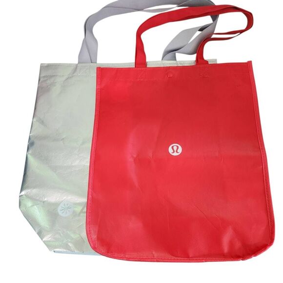 Lululemon Reusable Bags and Athleta Reusable Bag Set of 3 Totes - Picture 1 of 16